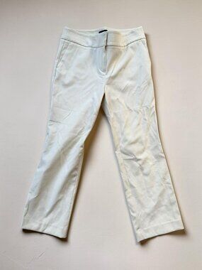 TALBOTS  Womens Cream Straight Ankle Pants Size 4